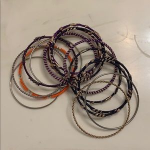 Mixed metal bangles